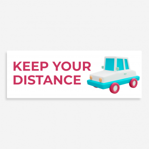Keep Distance Bumper Sticker