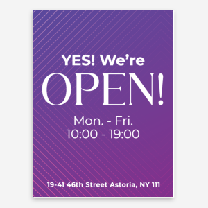 We're Open Sidewalk Sign