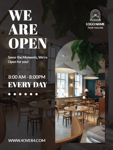 We Are Open Flyer Restaurant