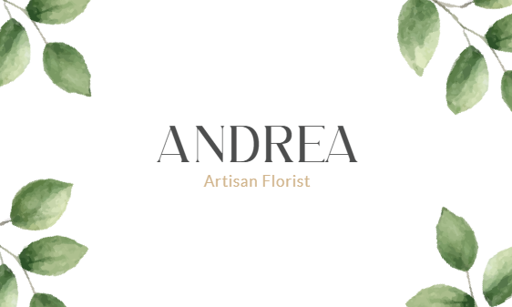 Florist Artisan Business Card